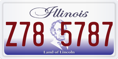 IL license plate Z785787