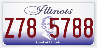 IL license plate Z785788