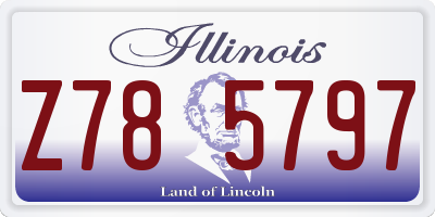IL license plate Z785797