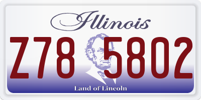 IL license plate Z785802