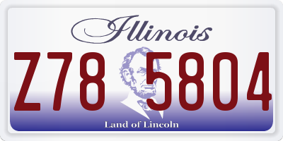 IL license plate Z785804