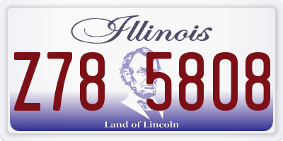 IL license plate Z785808