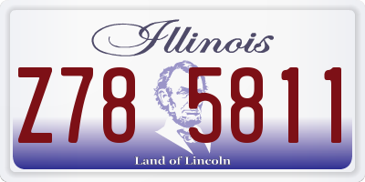 IL license plate Z785811