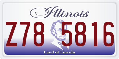 IL license plate Z785816