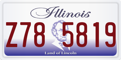 IL license plate Z785819