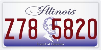 IL license plate Z785820