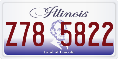 IL license plate Z785822