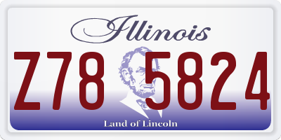 IL license plate Z785824