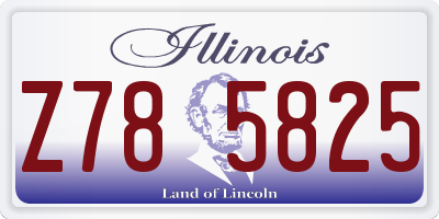 IL license plate Z785825