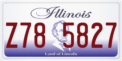 IL license plate Z785827