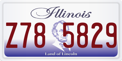 IL license plate Z785829