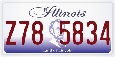 IL license plate Z785834