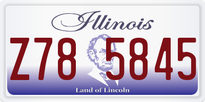 IL license plate Z785845