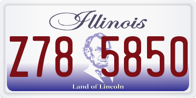 IL license plate Z785850