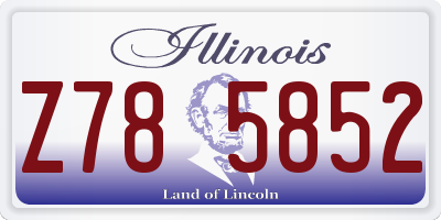 IL license plate Z785852
