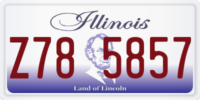 IL license plate Z785857