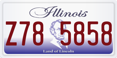 IL license plate Z785858