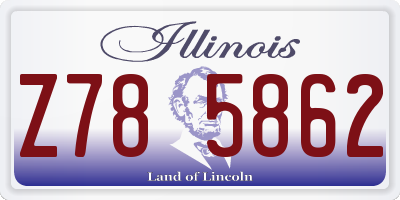 IL license plate Z785862