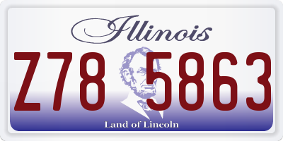 IL license plate Z785863