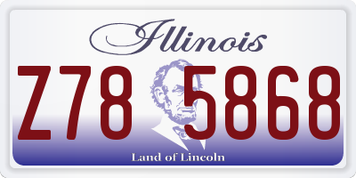 IL license plate Z785868