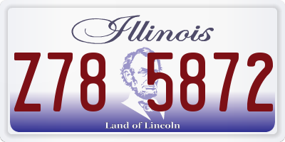 IL license plate Z785872