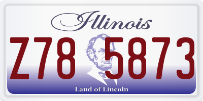 IL license plate Z785873