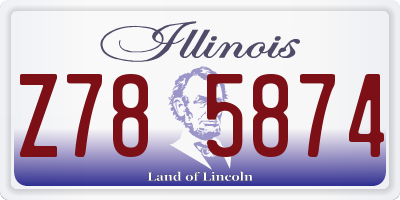 IL license plate Z785874