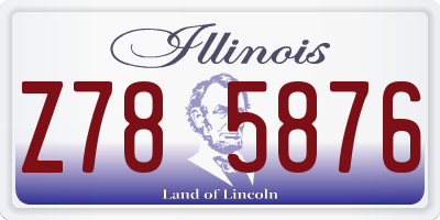 IL license plate Z785876
