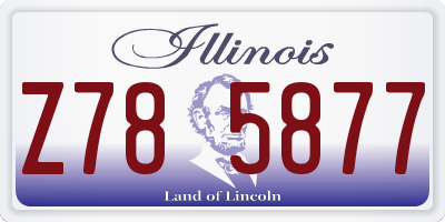 IL license plate Z785877