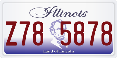 IL license plate Z785878