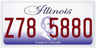 IL license plate Z785880