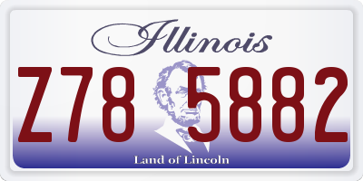 IL license plate Z785882