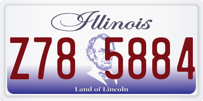 IL license plate Z785884