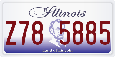 IL license plate Z785885