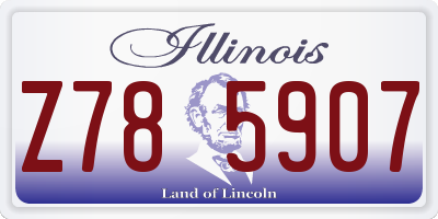 IL license plate Z785907