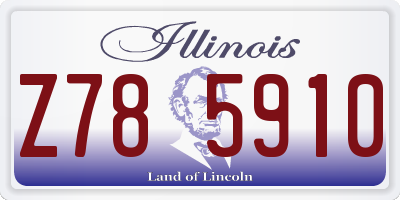 IL license plate Z785910