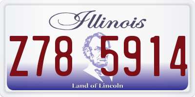 IL license plate Z785914