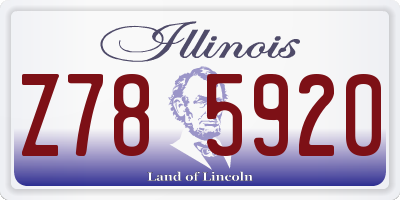 IL license plate Z785920