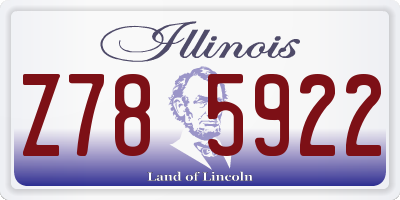 IL license plate Z785922