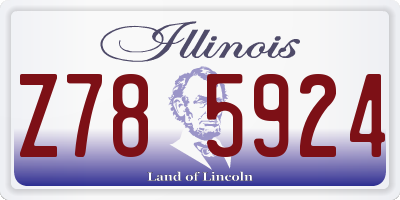IL license plate Z785924