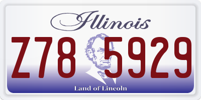 IL license plate Z785929