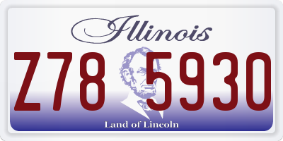 IL license plate Z785930