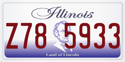 IL license plate Z785933