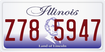 IL license plate Z785947