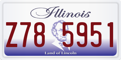 IL license plate Z785951