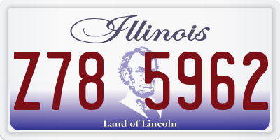 IL license plate Z785962