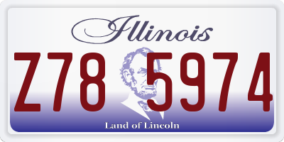 IL license plate Z785974