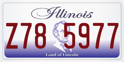 IL license plate Z785977