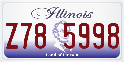 IL license plate Z785998