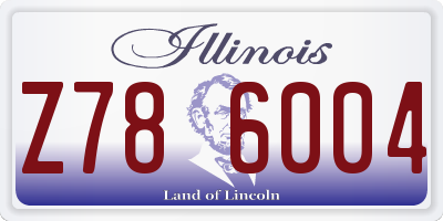 IL license plate Z786004